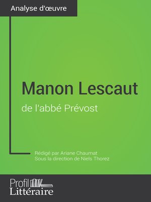 cover image of Manon Lescaut de l'abbé Prévost (Analyse approfondie)